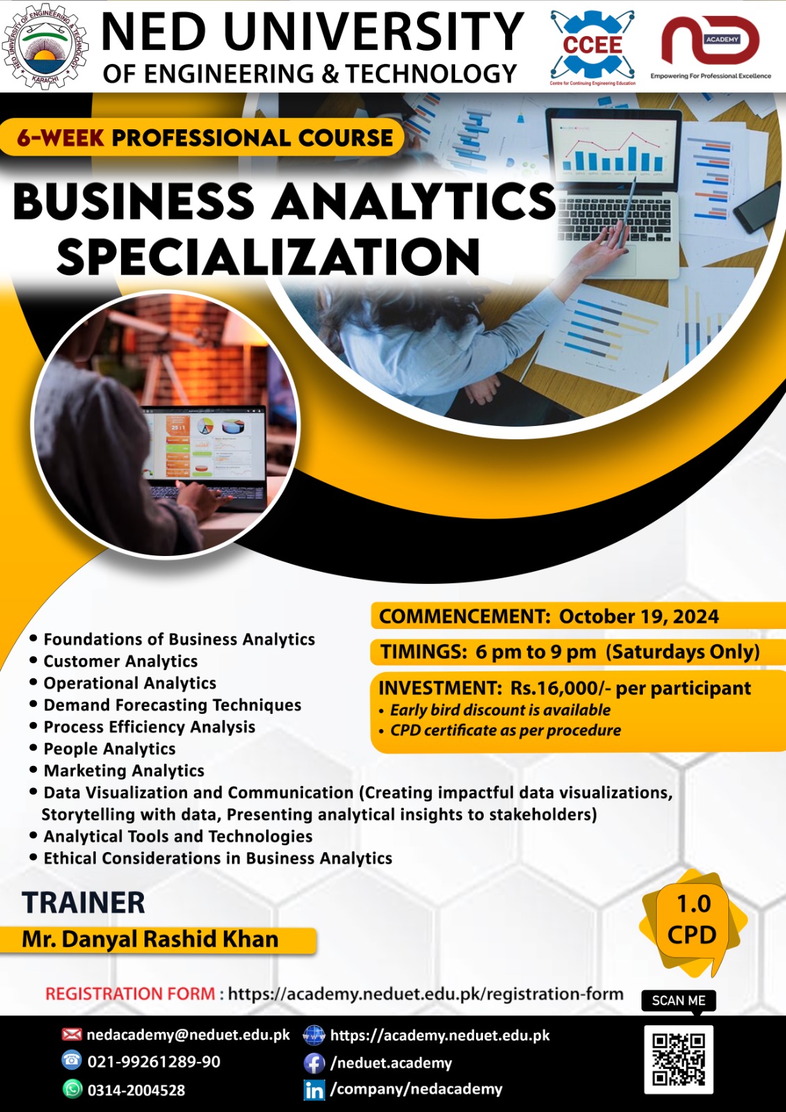 Business Analytics Specialization NED Academy CCEE CMPP PTMC